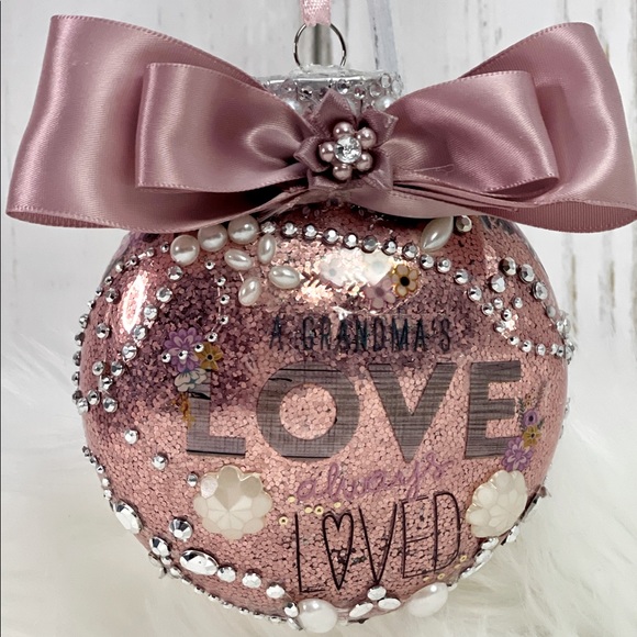Rose Gold Grandma Ornament| Elephant Gift| Birthday Gift - Picture 1 of 14